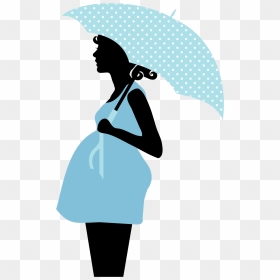 Baby Shower Pregnant Clipart, HD Png Download - pregnant silhouette png