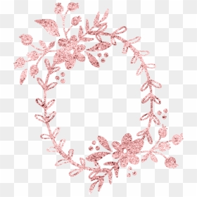 #wreath #floral #flowers #rosegold #glitter #rose #gold - Floral Design, HD Png Download - gold wreath png