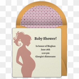 Pregnant Silhouette Online Invitation - Vector Graphics, HD Png Download - pregnant silhouette png