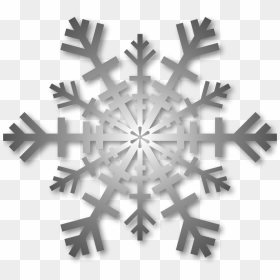 Silver Snowflake With Shadow - Snowflake Shadow, HD Png Download - silver snowflake png