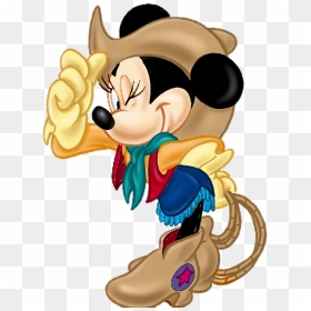 Mickey And Friends - Minnie Mouse Cowgirl, HD Png Download - cowgirl png