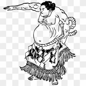 Transparent Wrestling Silhouette Png - Epic Sumo Wrestler Drawing, Png Download - wrestling silhouette png