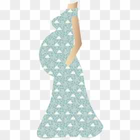 Gown, HD Png Download - pregnant silhouette png