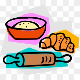 Vector Illustration Of Rolling Pin With Flour Dough - Rolling Pin Clip Art, HD Png Download - rolling pin png