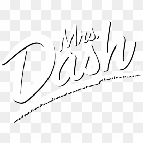 Mrs Dash Logo Black And White - Calligraphy, HD Png Download - dash line png