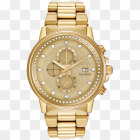 Citizen Gold Watch With Diamonds , Png Download - Citizen Watch With Bracelet, Transparent Png - gold watch png