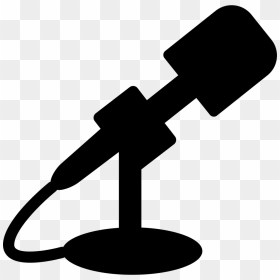 Microphone Black Side Silhouette Svg Png Icon Free - Microphone Silhouette Transparent Png, Png Download - mic icon png
