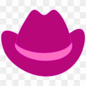 Cowboy Hat Cowboy Boot Clip Art - Transparent Cowboy Hat Pink Png, Png Download - cowgirl png