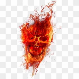 Skull And Flame Png - Skull Flame Png, Transparent Png - red flames png