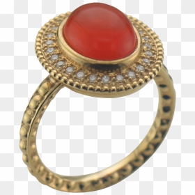 18k Yellow Gold Fire Opal Diamond Ring , Png Download - Ruby, Transparent Png - fire ring png