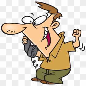 Collection Of Answering - Cartoon Answering The Phone, HD Png Download - call png