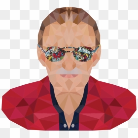 A Low Poly Illustration Of The Talented Stan Lee Concept - Stan Lee Illustration, HD Png Download - sebastian stan png