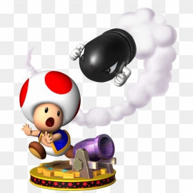Mario Party 5 Toad Official Artwork Bullet Bill - Super Mario Bill Blaster, HD Png Download - bullet bill png