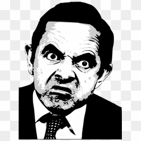 Mr Bean Stencil , Png Download - Mr Bean Black And White, Transparent Png - mr bean png