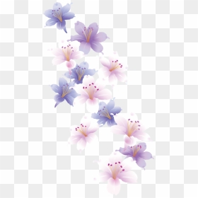Design Set 2 Butterflies/flowers Pastel Flowers, Butterfly - Small Flowers Transparent Background, HD Png Download - pastel flowers png