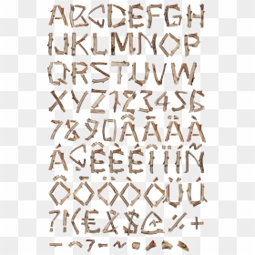 Clipart Letter Fonts Logs Twigs & Clip Art Images - Motif, HD Png Download - twigs png