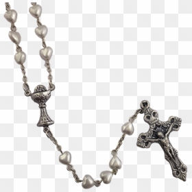 Heart Shape First Communion Rosary - Rosario Png, Transparent Png - rosario png