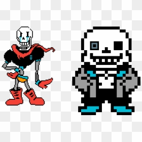 My Own Sans And Papyrus From Hardertale - Easy Sans Pixel Art, HD Png Download - papyrus png