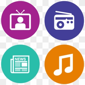 Tv, Radio, News And Music Icons, HD Png Download - radio icon png