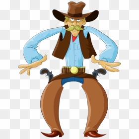 Cowboy E Cowgirl - Cartoon Cowboy Shootout, HD Png Download - cowgirl png