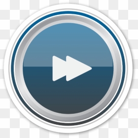 Fast Forward Button Sticker - Circle, HD Png Download - fast forward button png