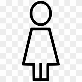 Woman Shape Sign Bathroom, HD Png Download - bathroom sign png
