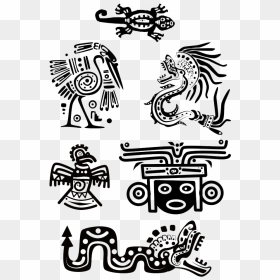 Tattoo Ancient Maya Egypt Animals Symbol Aztec Clipart - Aztec Symbols, HD Png Download - aztec png