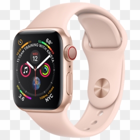 Apple Watch Series 4 Gps Cellular, 40mm Gold Aluminum - Apple Watch Series 5 Gold, HD Png Download - gold watch png
