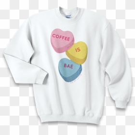 Valentines Day Candy Hearts Crewneck Sweatshirt White - Dont Like You Hoodie, HD Png Download - white hoodie png