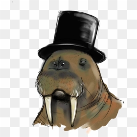 Transparent Walrus Png - Walrus With Top Hat, Png Download - walrus png