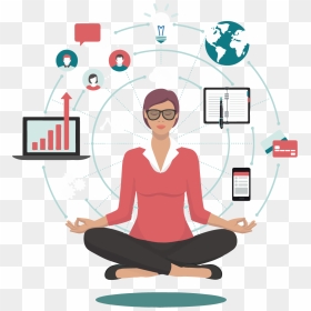 Organization Job Well-being Illustration Backend Free - Women Entrepreneur Job Ad, HD Png Download - business people sitting png