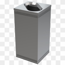 35 Gallon Square Stainless Steel Trash Can Precision - Commercial Garbage Bin For Office, HD Png Download - open trash can png