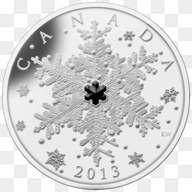 Canada 2013 20$ Winter Snowflake Silver Proof Coin - Silver Coin, HD Png Download - silver snowflake png
