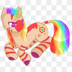 Aisuroma, Mullet, Oc, Oc Only, Pony, Rainbow Hair, - Cartoon, HD Png Download - hitler hair png
