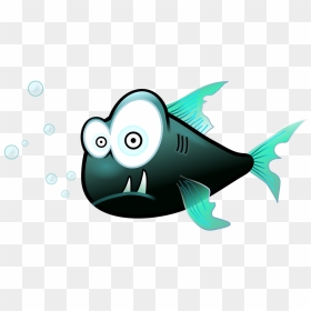Clipart Fish Cartoon - Piranha Clip Art, HD Png Download - cartoon fish png
