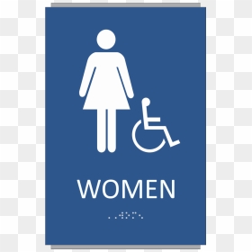 Bathroom Sign Women Braille, HD Png Download - bathroom sign png