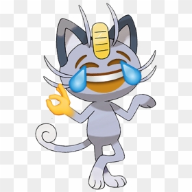 Pokémon Sun And Moon Pokémon Ultra Sun And Ultra Moon - Alolan Meowth, HD Png Download - joy emoji png