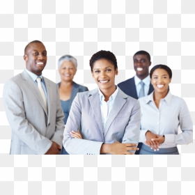 Black People In The Office, HD Png Download - business people sitting png