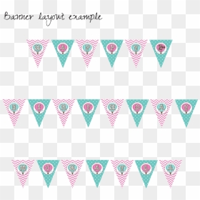 Hot Air Balloon Printable Party Banner - Triangle, HD Png Download - party banner png
