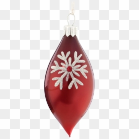 Glass Ornament With Silver Snowflake - Earrings, HD Png Download - silver snowflake png