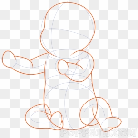Baby Crying Drawing At Getdrawings - Easy Realistic Baby Drawing, HD Png Download - baby crying png