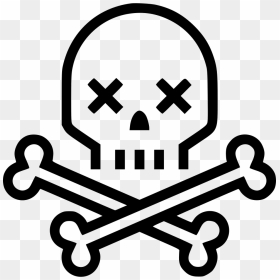 Png Black And White Stock Death Transparent Skull Crossbones - Hand Drawn Skull And Cross Bones, Png Download - white skull png