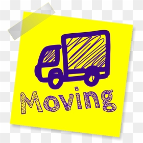 Moving Sign Yellow Sticker - We Are Moving And Expanding, HD Png Download - moving png
