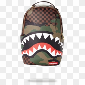 Sprayground Backpack Sharks In Paris Camo Edition, HD Png Download - checkered png