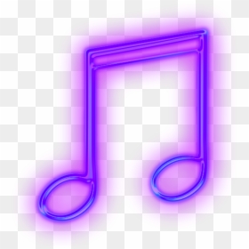 Hd Musicnotes Purple Lights Glow - Music Note Neon Png, Transparent Png - purple glow png