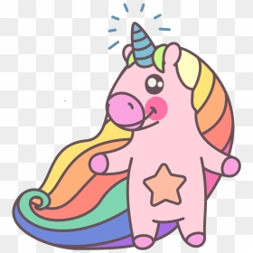 Cute Rainbow Unicorn - Cute Rainbow Unicorn Unicorn, HD Png Download - cute unicorn png