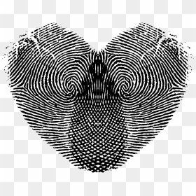 Fingerprint Heart Clip Arts - Heart Fingerprint Png, Transparent Png - finger print png