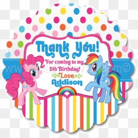Thank You Labels For Birthday Party Png - My Little Pony Favor Tags, Transparent Png - my little pony birthday png