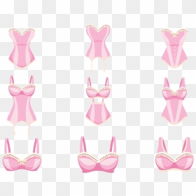 Pink Bustier Icons Vector - Vetores Lingerie Fundo Transparente, HD Png Download - lace vector png