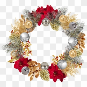 Corona De Navidad - Christmas Flower Crown Png, Transparent Png - gorro de navidad png
